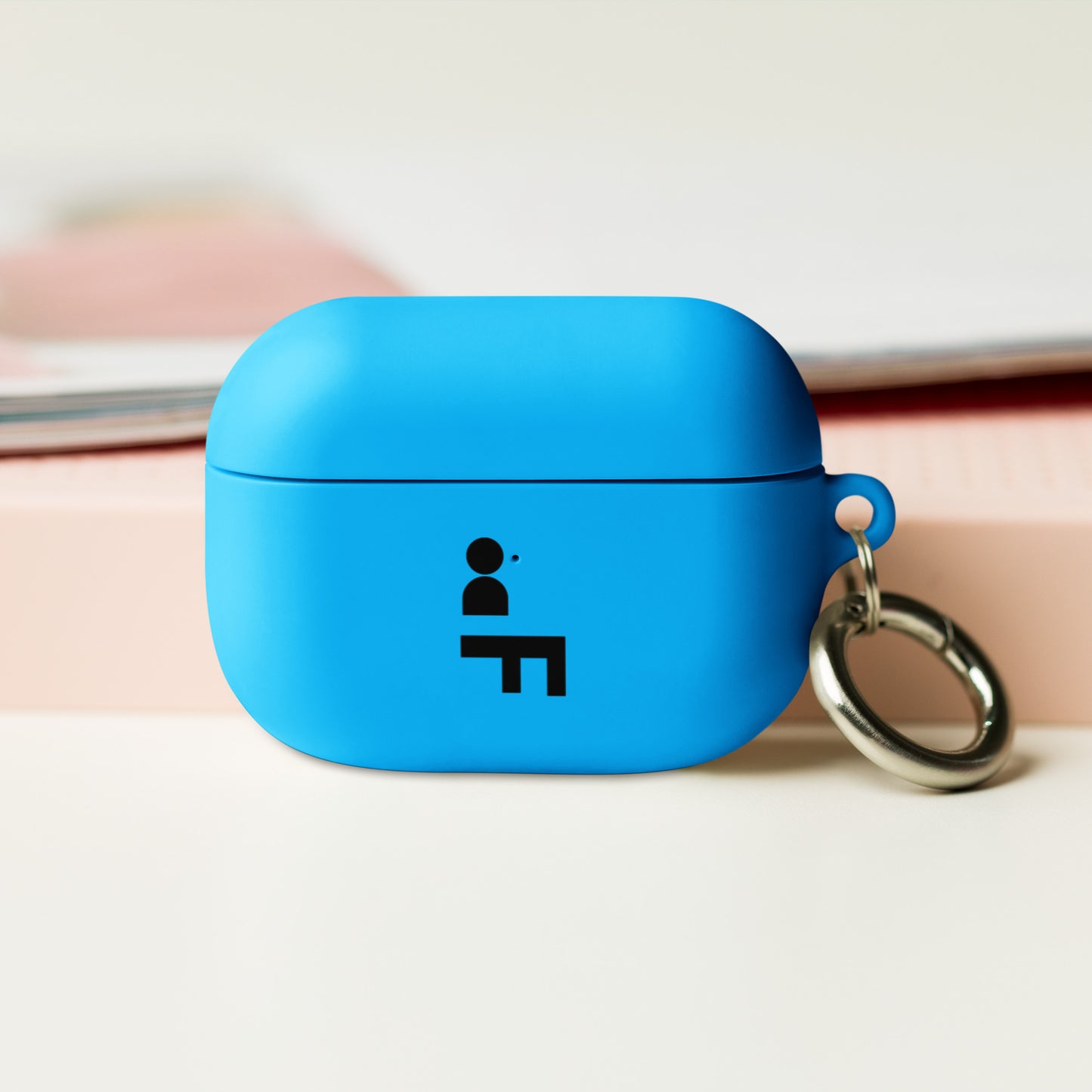 Custodia per AirPods con scritta posteriore