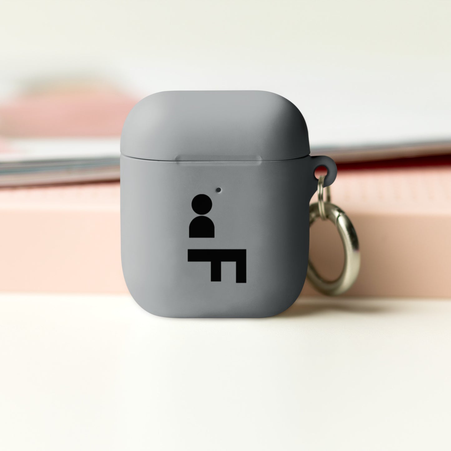 Custodia per AirPods con scritta posteriore