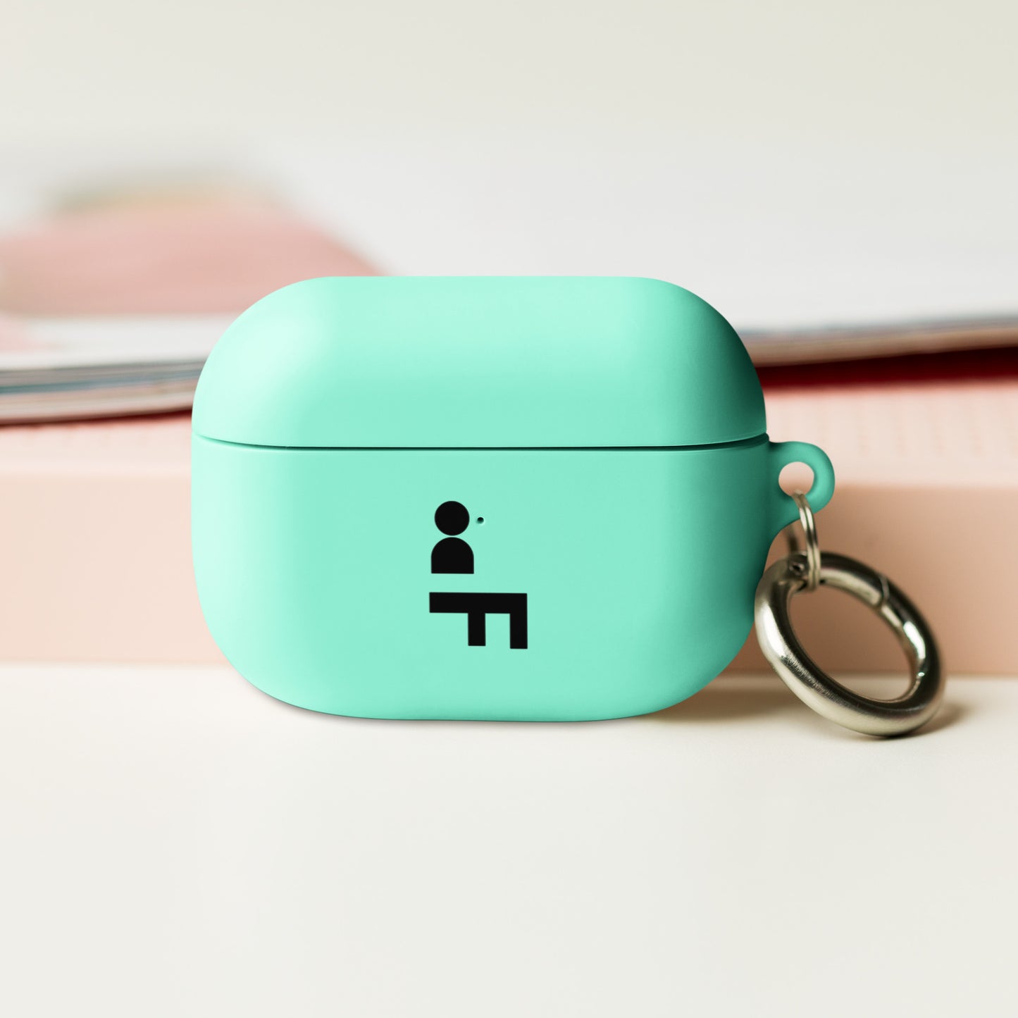 Custodia per AirPods con scritta posteriore
