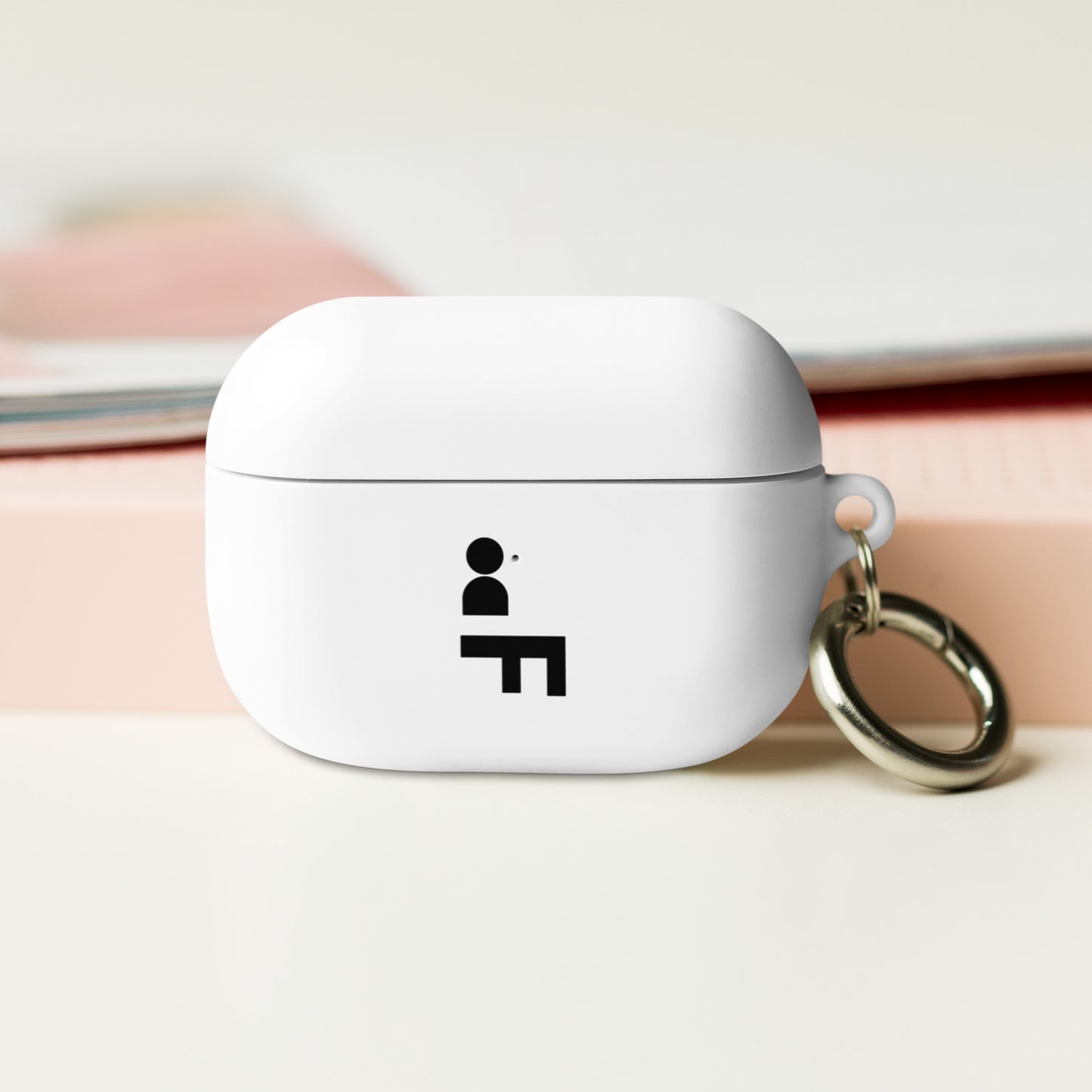 Custodia per AirPods con scritta posteriore