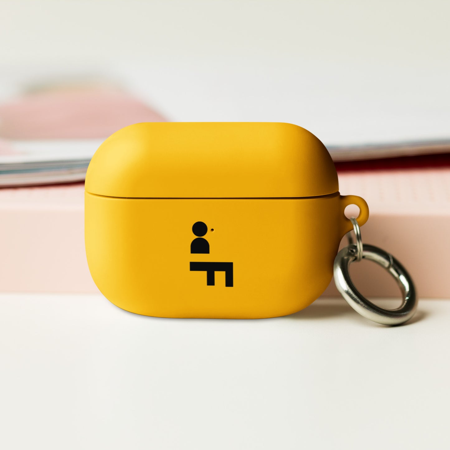 Custodia per AirPods con scritta posteriore