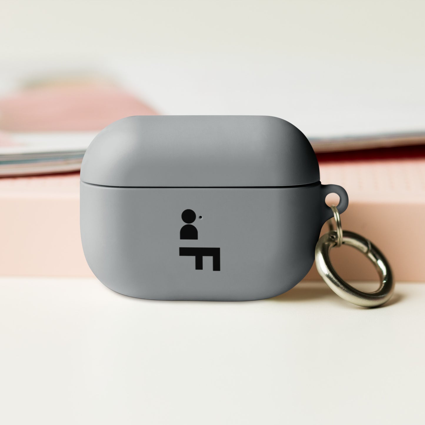 Custodia per AirPods con scritta posteriore