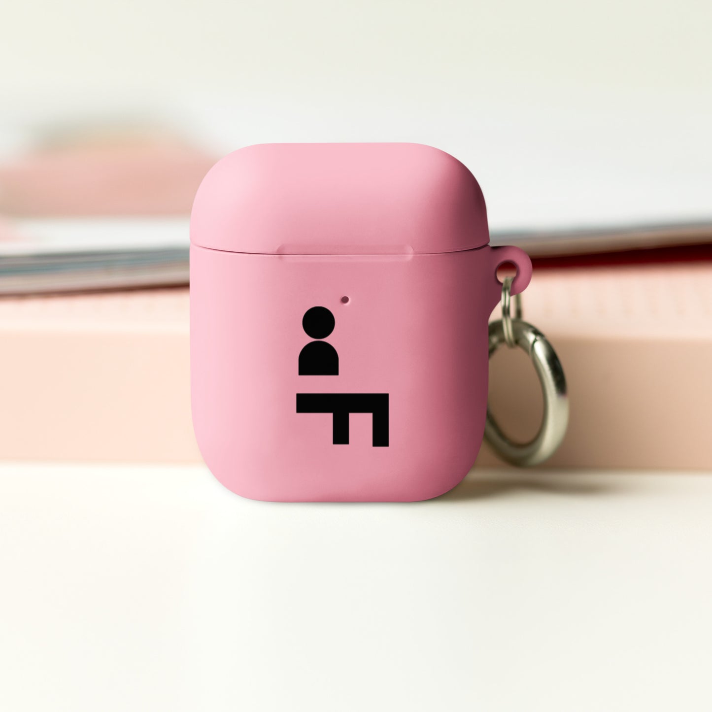 Custodia per AirPods con scritta posteriore