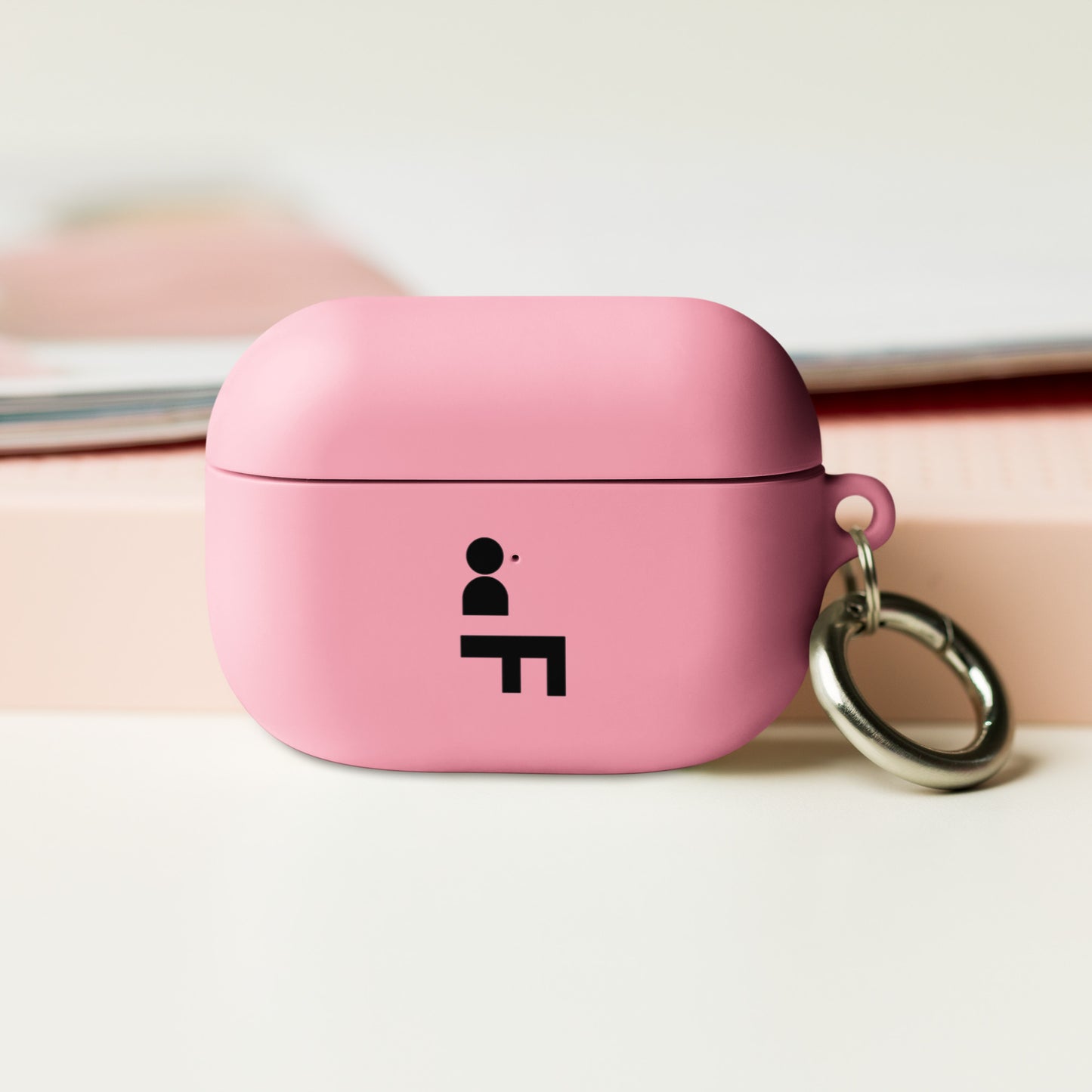 Custodia per AirPods con scritta posteriore